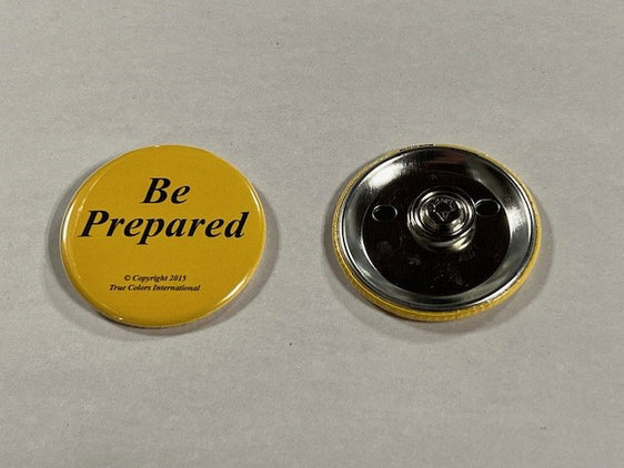 "Be Prepared" Clothing Magnet Pin (Gold)