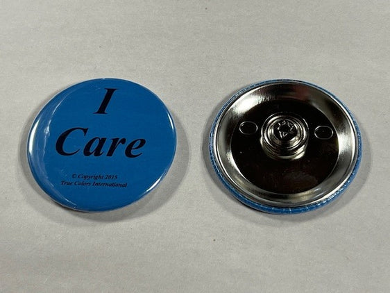 "I Care" Clothing Magnet Pin (Blue)