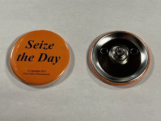 "Seize the Day" Clothing Magnet Pin (Orange)